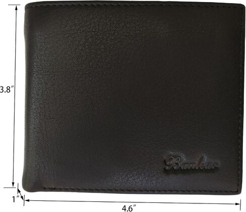 محفظة حقيقية من الجلد bifold للرجال ، محفظة أسود كلاسيكية ، 6 فتحات بطاقة 3 جيوب نقدية ، هدية للرجال ، محفظة مقطع مقطع (65995-2) in Saudi Arabia
