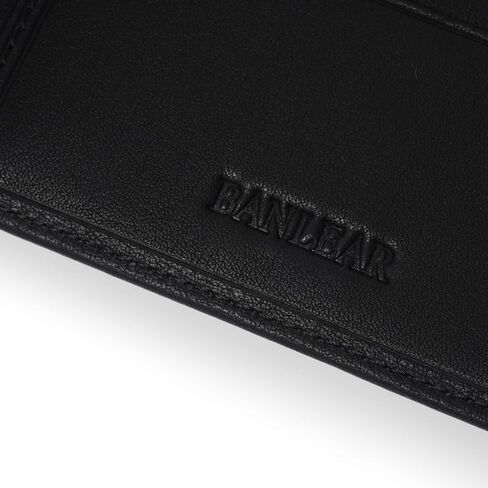 محفظة حقيقية من الجلد bifold للرجال ، محفظة أسود كلاسيكية ، 6 فتحات بطاقة 3 جيوب نقدية ، هدية للرجال ، محفظة مقطع مقطع (65995-2) in Saudi Arabia