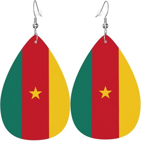 Leather Earrings Dangle Earrings Lightweight Teardrop Earrings for Women in Saudi Arabia