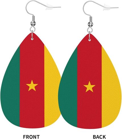 Leather Earrings Dangle Earrings Lightweight Teardrop Earrings for Women in Saudi Arabia
