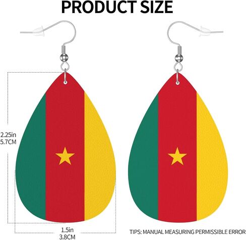 Leather Earrings Dangle Earrings Lightweight Teardrop Earrings for Women in Saudi Arabia