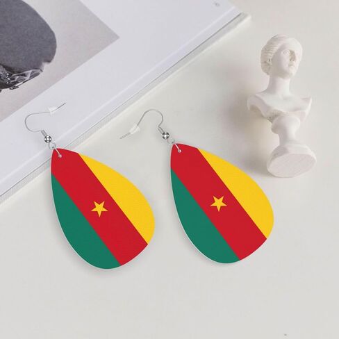 Leather Earrings Dangle Earrings Lightweight Teardrop Earrings for Women in Saudi Arabia