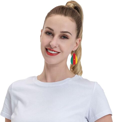 Leather Earrings Dangle Earrings Lightweight Teardrop Earrings for Women in Saudi Arabia