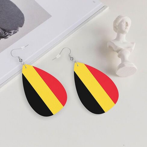 Leather Earrings Dangle Earrings Lightweight Teardrop Earrings for Women in Kuwait