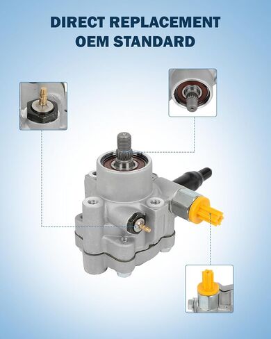 ECCPP Power Steering Pump ملائمة لـ Nissan Frontier 1998-2008 2.4L لـ NP300 2009-2009 2.4L لاستلام 2005-2007 2.4L لـ Xterra 2000-2004 2.4L استبدال 491103S505 ، 491103S500 in Kuwait
