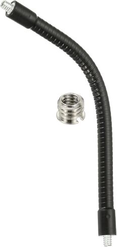 PATIKIL 20" Gooseneck, 1/4"-20 Male to Male Thread Metal Universal Hose Flexible Arm Gooseneck Tube Extension Holder with Reducing Screws for Action Camera, Phone, Microphone, Black in Saudi Arabia