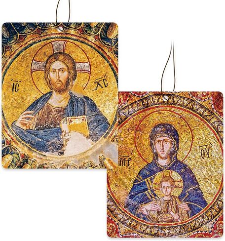 Aroma of Christ, 3 Pack Assorted Catholic, Religious Icons, Hanging Car Air Fresheners, 3 Scents with Holy Icon Arts, Inspirational Auto Mirror Accessories, Fun Odor Eliminators for Car, Home, Closet in Saudi Arabia