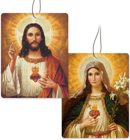 Aroma of Christ, 3 Pack Assorted Catholic, Religious Icons, Hanging Car Air Fresheners, 3 Scents with Holy Icon Arts, Inspirational Auto Mirror Accessories, Fun Odor Eliminators for Car, Home, Closet in Saudi Arabia