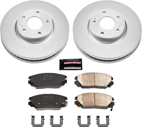 POWERSTOP KOE4647 Autospecialty Front Replacement Brake Kit-OE Brake Rotors & Ceramic Brake Pads For Hyundai Sonata 2006-2010 [Model Specific] in Saudi Arabia