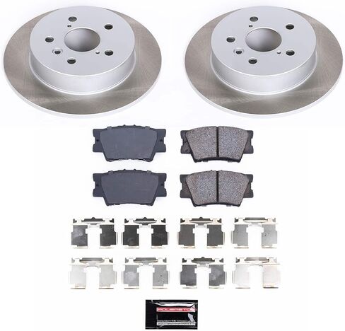 Power Stop Brake Kit For Toyota Camry 2018-2022 [Application Specific] Rear Brake Kit With Semi-Coated Brake Rotors and Ceramic Brake Pads & Hardware SC7905 in Saudi Arabia