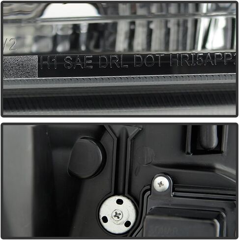Acanii - لعام 2007-2014 Chevy Suburban Tahoe Avalanche Black Optic LED Tube Projector مصابيح أمامية مصابيح الأمامية اليسرى+اليمين ، Onyx Black V3 in Saudi Arabia