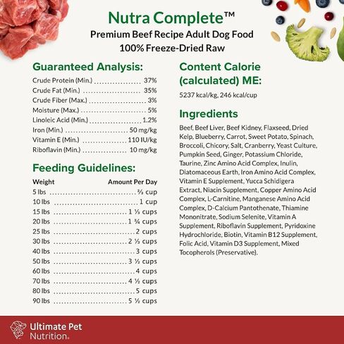 ULTIMATE PET NUTRITION Nutra Complete Raw Freeze Dried Premium Adult Dog Food Reduced Calorie (1 Pound, Turkey) in Saudi Arabia