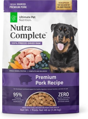 ULTIMATE PET NUTRITION Nutra Complete Raw Freeze Dried Premium Adult Dog Food Reduced Calorie (1 Pound, Turkey) in Saudi Arabia
