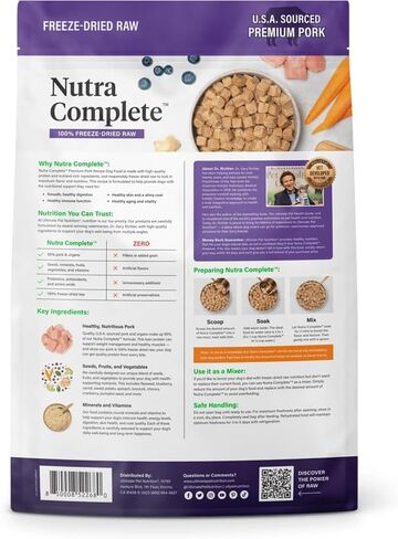 ULTIMATE PET NUTRITION Nutra Complete Raw Freeze Dried Premium Adult Dog Food Reduced Calorie (1 Pound, Turkey) in Saudi Arabia