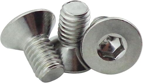 M6 x 20mm Flat Head Socket Cap Screws,Fajoeda 20Pcs M6 Countersunk Bolts 18-8 (304) Stainless Steel Hex Socket Cap Screws in Saudi Arabia