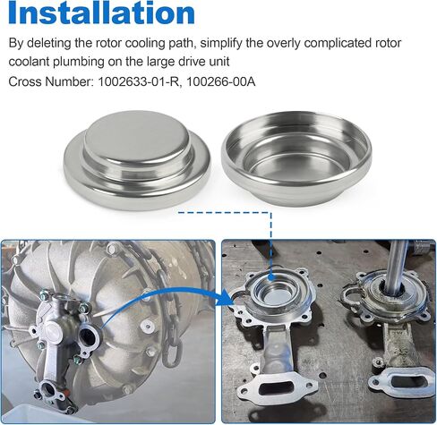 2PCS LDU دوار سائل التبريد حذف غطاء محرك أقراص كبير المنوع من أجل Tesla Model S 2012-2021 ، x 2015-2021 محور تسرب SEAL FIX in Saudi Arabia