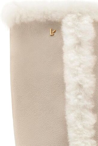 Larroodé Cindy Hi Faux Fur Boot في Gray Mushroom Suede و Natural Shearling in Kuwait