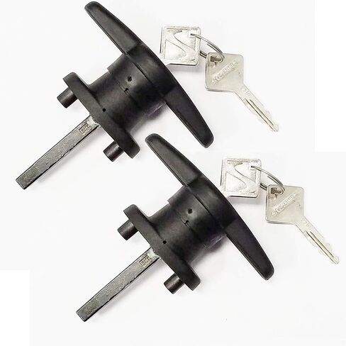 Double T-Handle Set for are Pickup Truck Camper Shell Door with Keys | Fits on Most V, CX, TW, MX, and Overland Series are Brand Camper Shells | May fit Other Makes and Models. in Saudi Arabia
