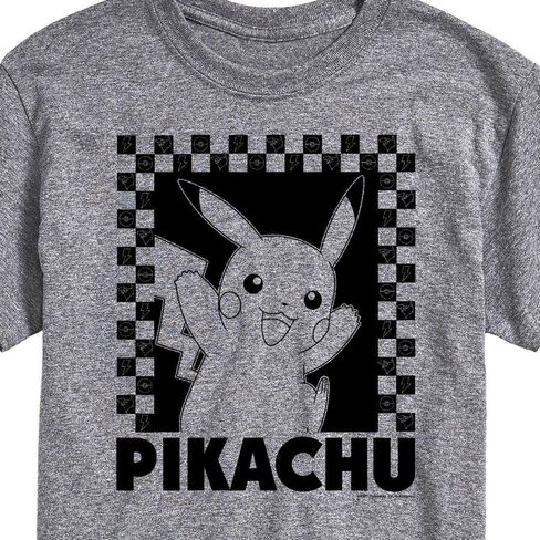 الملابس الهجينة - Pokémon - Pikachu Checkers - T -short Shirt Shirt Shirt للرجال in Kuwait