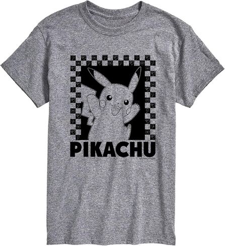 الملابس الهجينة - Pokémon - Pikachu Checkers - T -short Shirt Shirt Shirt للرجال in Kuwait