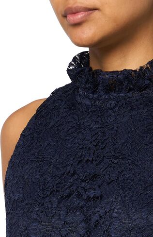 Anne Klein Women's Sleeveless Halter, with Ruffle Neckline, Shift Dress in Kuwait