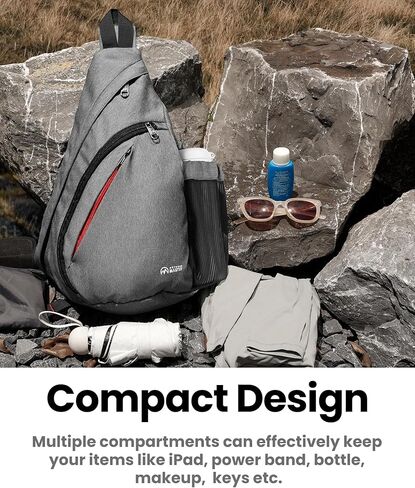 OutdoorMaster Sling Bag, Hiking Daypack, Crossbody Shoulder Chest Urban Outdoor Travel Backpack for Women & Men in Kuwait