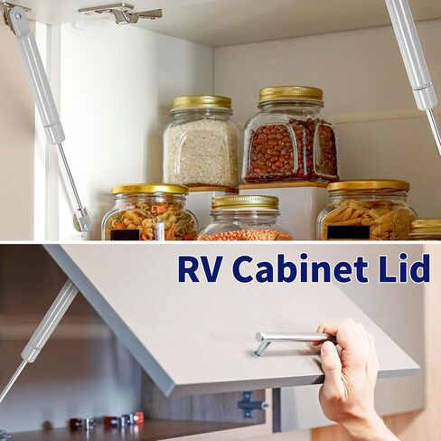 X AutoHaux 1 PC 8inch 22lbs/100n يدعم الرفع الأسود الدعامات الصدمات غاز نابض عالمي لقارب شاحنة سيارة RV in Kuwait