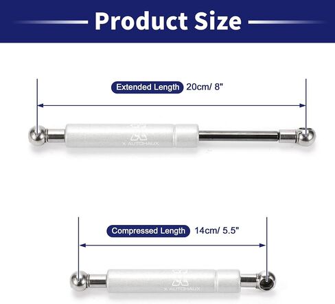 X AutoHaux 1 PC 8inch 22lbs/100n يدعم الرفع الأسود الدعامات الصدمات غاز نابض عالمي لقارب شاحنة سيارة RV in Kuwait