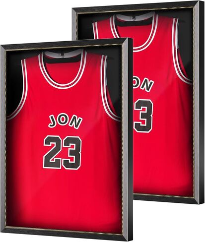 Jersey Display Frame Case, Sports Jersey Display Shadow Box for Basketball Football Soccer Baseball Tennis Hockey Shirt, HD plexiglass, Black Frame (1) in Saudi Arabia