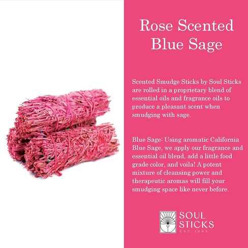 Valentines Day Smudge Stick Variety Gift Set | Floral and Scented Sage Bundles for Space Cleansing | Smudging Wand Gift Set with Smudge Guide (5 Pack) in Saudi Arabia