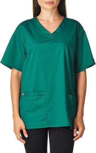 WonderWink Womens V-Neck Top Medical Scrubs Shirt, Hunter, 2X US in Kuwait