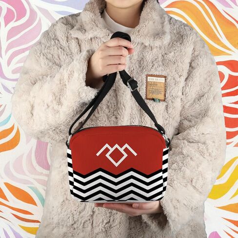 WCGXKO T PEAPS TV Show Inspired T Peaks Gift 90s TV Show Merch Red Room Black Lodge Crossbody Bage in Kuwait