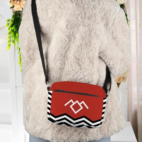 WCGXKO T PEAPS TV Show Inspired T Peaks Gift 90s TV Show Merch Red Room Black Lodge Crossbody Bage in Kuwait