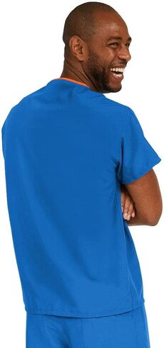 Medline 810JRLL-CA PerforMAX Unisex Reversible V-Neck Scrub Top, 2 Pockets, Royal Blue, Large in Saudi Arabia