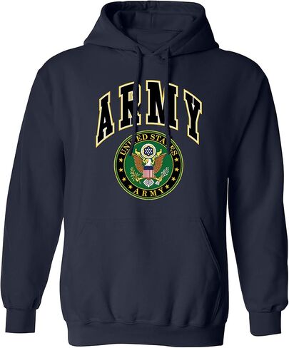 Lucky Ride US Army Emblem Mens Sweatshirt, US Great Seal Army Pullover Hoodie in Saudi Arabia