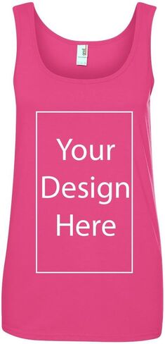 Ladies Add Your Own Text and Design Custom Personalized Sleeveless Tank Tops in Kuwait