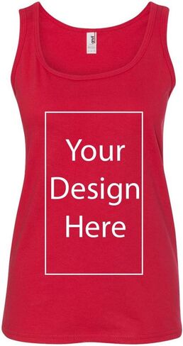 Ladies Add Your Own Text and Design Custom Personalized Sleeveless Tank Tops in Kuwait