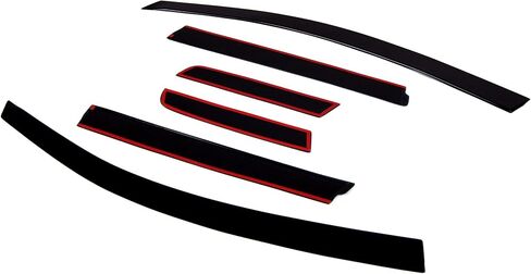 TuningPros LP-233 Low Profile Window Visor Deflector Rain Guard Dark Smoke 6-pc Set in Saudi Arabia