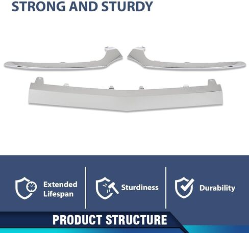 PIT66 Front Bumper Lower Lip Trim Molding Chrome Compatible with Benz W205 C-Class 2016-2018 Pre-facelift w/AMG-Line Package 2058851574 in Kuwait