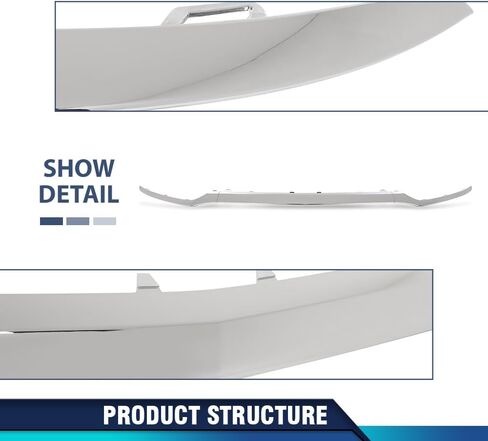 PIT66 Front Bumper Lower Lip Trim Molding Chrome Compatible with Benz W205 C-Class 2016-2018 Pre-facelift w/AMG-Line Package 2058851574 in Kuwait