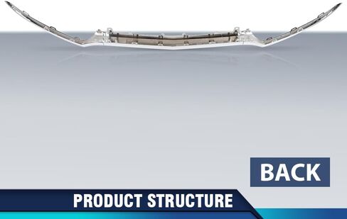 PIT66 Front Bumper Lower Lip Trim Molding Chrome Compatible with Benz W205 C-Class 2016-2018 Pre-facelift w/AMG-Line Package 2058851574 in Kuwait