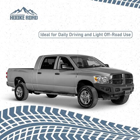 Hooke Road Ram 2500 Front Bumper for 2006 2007 2008 2009 Dodge Ram 2500 3500, Heavy Duty Steel Bumper w/Skid Plate, LED Lights, License Plate Mount in Saudi Arabia