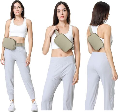 VOROLO Clear Fanny Pack Crossbody Bag For Women And Men Belt Bag Gift For Women Bum Bag with Adjustable Strap for Sports Clear White in Kuwait