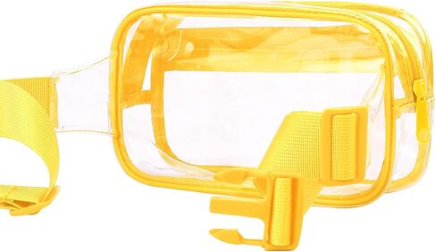 VOROLO Clear Fanny Pack Crossbody Bag For Women And Men Belt Bag Gift For Women Bum Bag with Adjustable Strap for Sports Clear White in Saudi Arabia