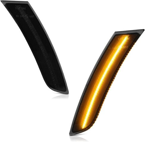 VIPMOTOZ الأمامي العنبر LED Marker Marker Lamps متوافقة مع 2013-2017 كاديلاك XTS العدسة المدخنة ملونة السائق اليسر in Saudi Arabia