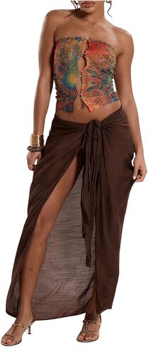 Shenhe Women's Sexy Mesh Top Artlefullitfulless Brandless Pressedelic Ring Fruge Tube Top Top Wave in Saudi Arabia