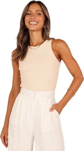 Petal & Pup Women's Ari Ribbed Tank Top in Saudi Arabia