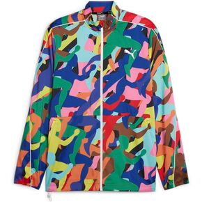 PUMA Mens Pride Run Favorite Graphic Jacket Athletic Outerwear Casual Moisture Wicking - Red - Size S in Saudi Arabia