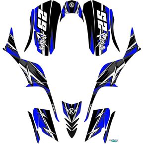 مجموعة الرسومات لـ Kawasaki KFX 700 (2004-2009) سلسلة Red 21 Mil- atv Custom Racing Conglicers Kits ، No-Plastics in Saudi Arabia
