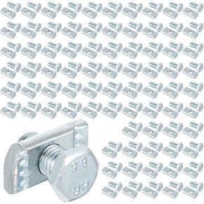40 Pcs Channel Nut and 1/2 x 15/16 Bolt for All 1-5/8 Strut Channel, Galvanized Plating Channel Steel Screws for Use in Construction, Industry, Construction Sites, Factories in Kuwait